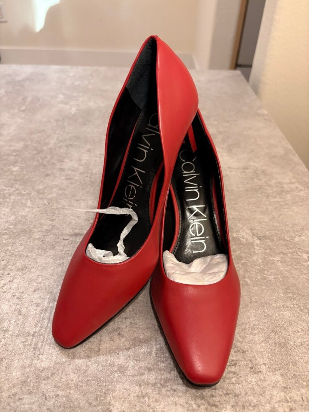 Calvin Klein Red Pointed Toe Pumps - Size 7
